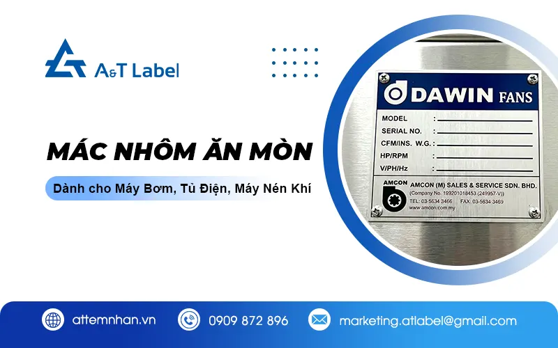 Mác nhôm ăn mòn dành cho máy bơm, tủ điện, máy nén khí