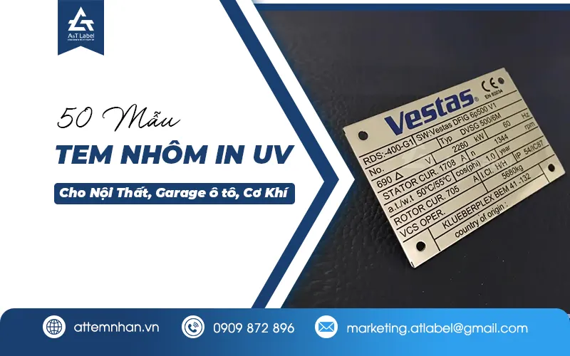 50 Mẫu Tem Nhôm In UV Đẹp Cho Nội Thất, Garage Xe, Cơ Khí