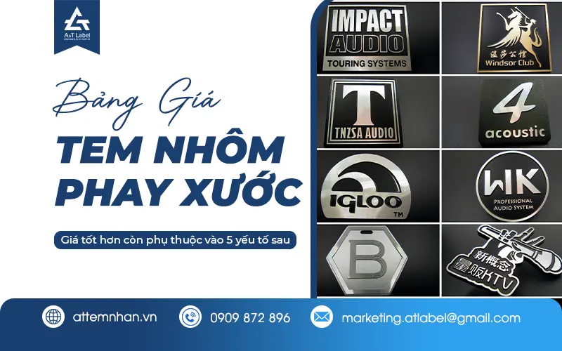 Bảng Giá Làm Tem Nhôm Phay Xước Theo Yêu Cầu