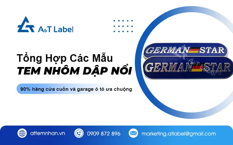 Các Mẫu Tem Nhôm Dập Nổi: Tại Sao 90% Thương Hiệu Cửa Cuốn, Garage Ô Tô Đều Dùng? 1 Mẫu tem nhôm dập nổi 90% hãng cửa cuốn và garage ô tô chọn