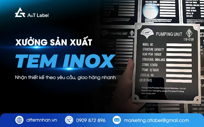 Mẫu tem inox at label